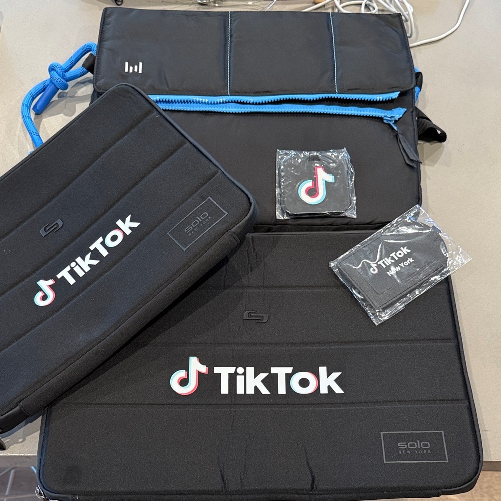 Solo Black Tablet Sleeve and travel bag with TikTok Design